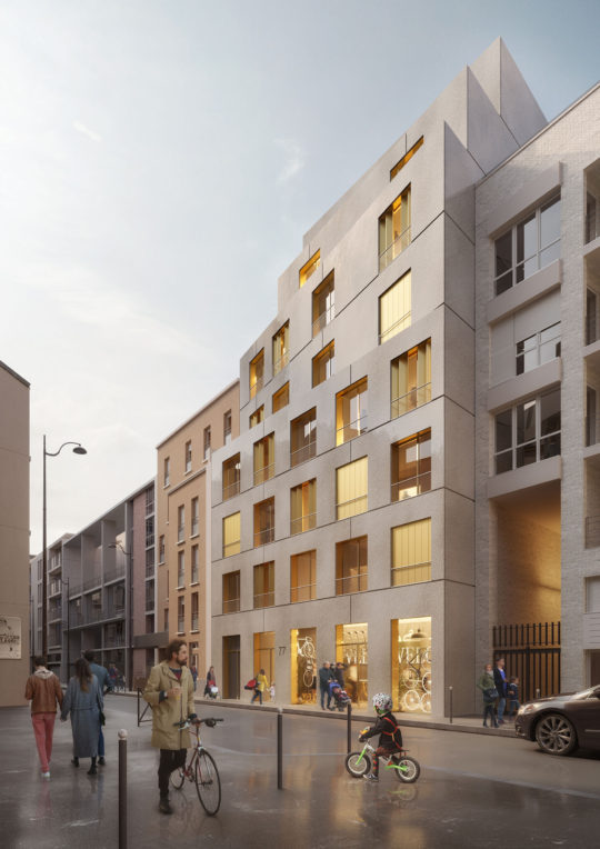 Lauréat du concours de logements sociaux pour la RIVP - 75013 Paris - Projectiles 