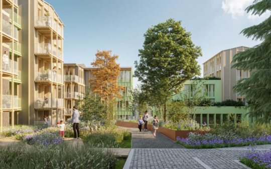 Lauréat du concours de 66 logements  -  Ecoquartier de l